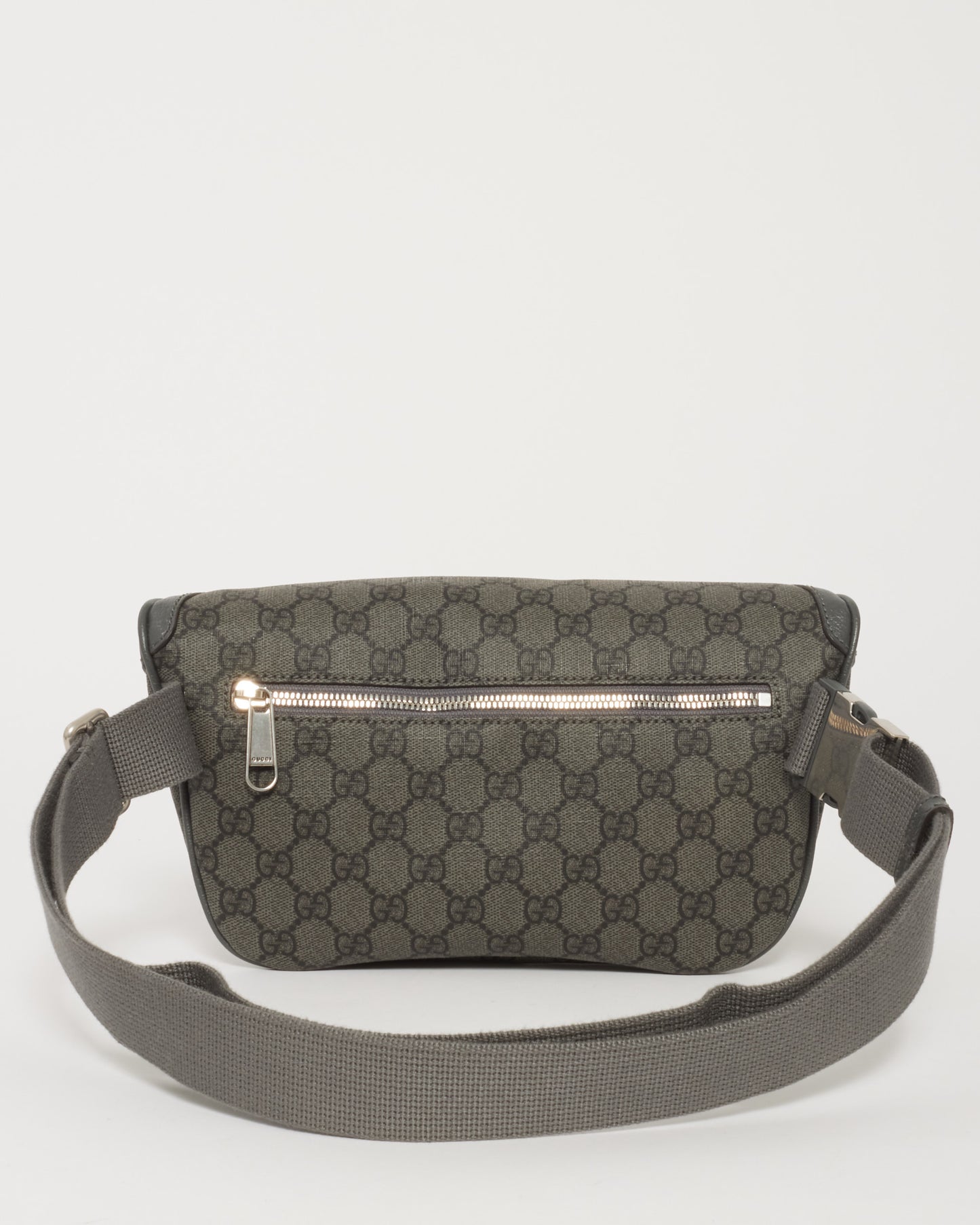 Gucci Grey Monogram GG Supreme Canvas Ophidia Belt Bag