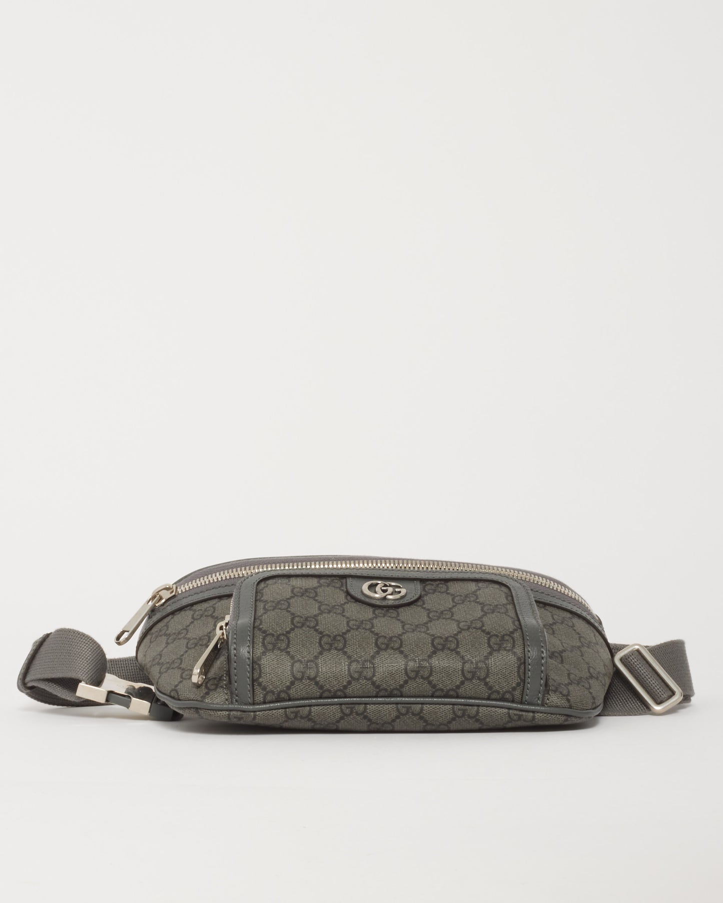 Gucci Grey Monogram GG Supreme Canvas Ophidia Belt Bag