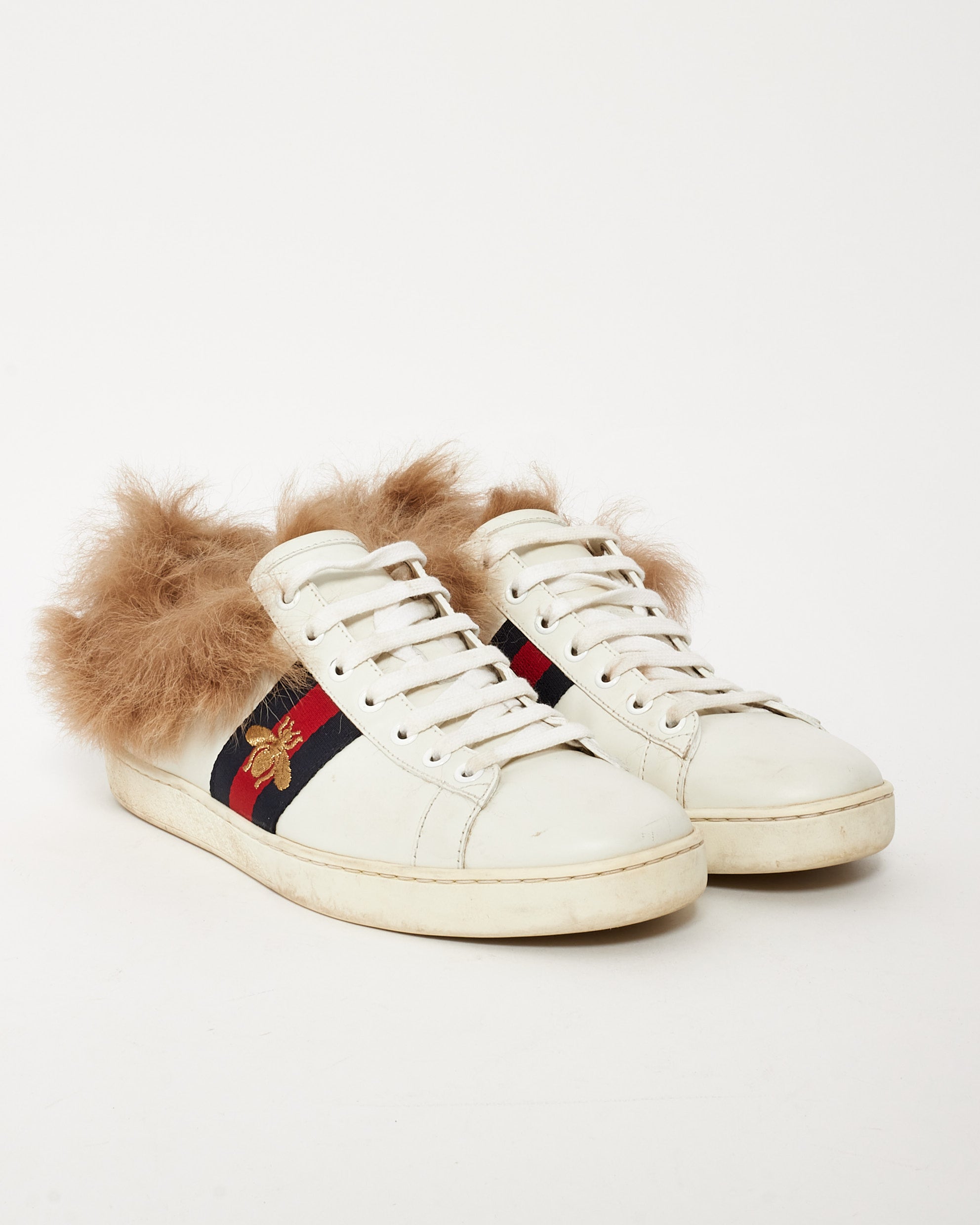 Gucci ace sneakers with hot sale fur