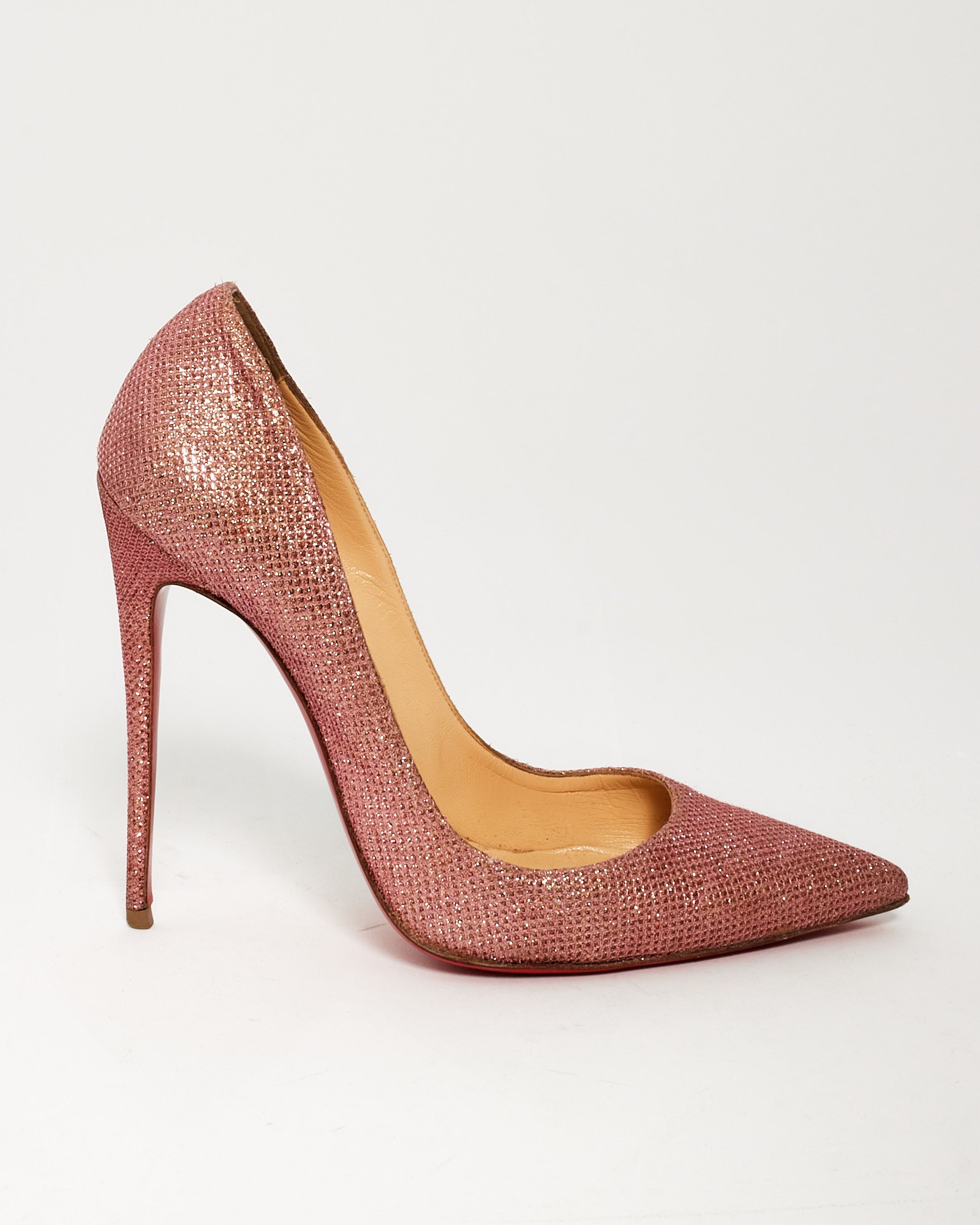 Buy Christian Louboutin Pink Glitter Tissue So Kate 120 Pumps 39.5 Authenticated Pre Owned RETYCHE