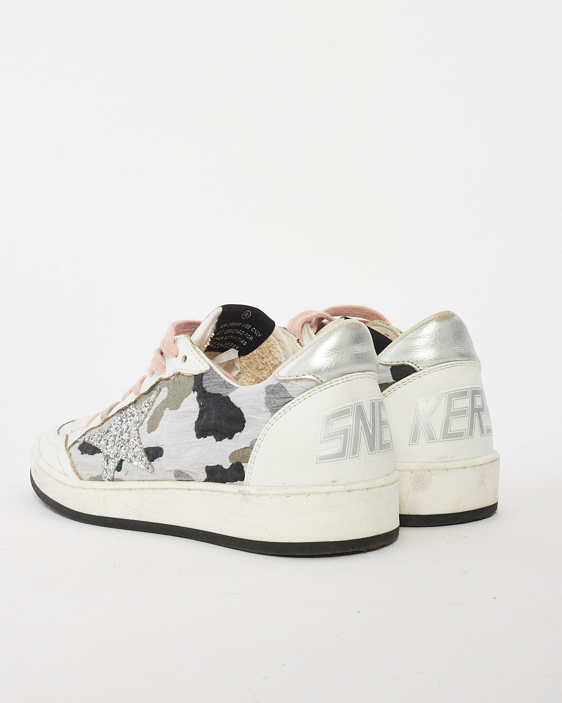 Golden Goose Pink & Grey Camo Ball Star Sneaker - 36