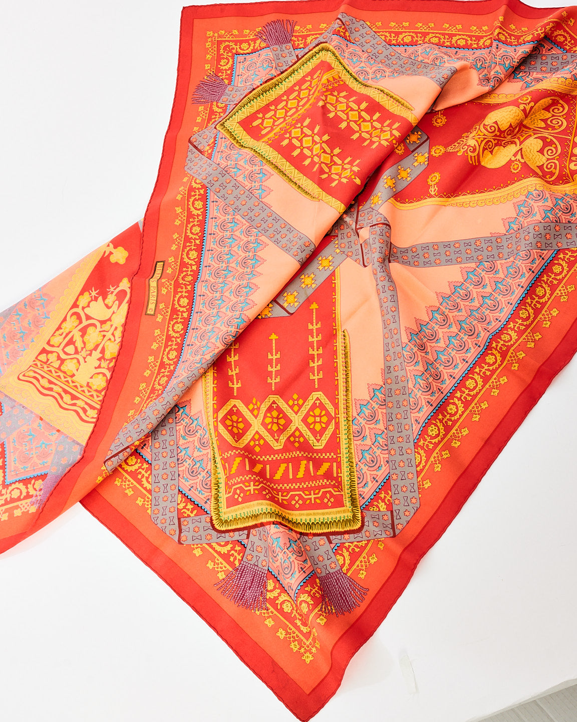 Hermès Foulard Brin D'Or Orange Silk