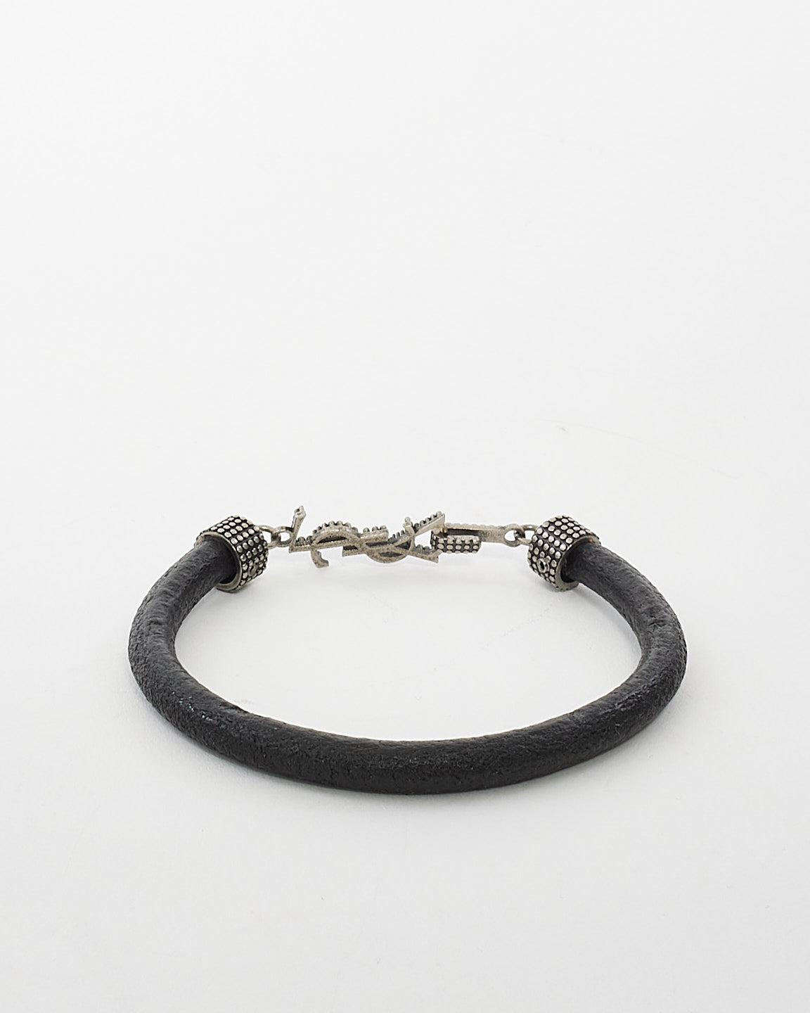 OPYUM BRACELET IN CRINKLED LEATHER top AND METAL