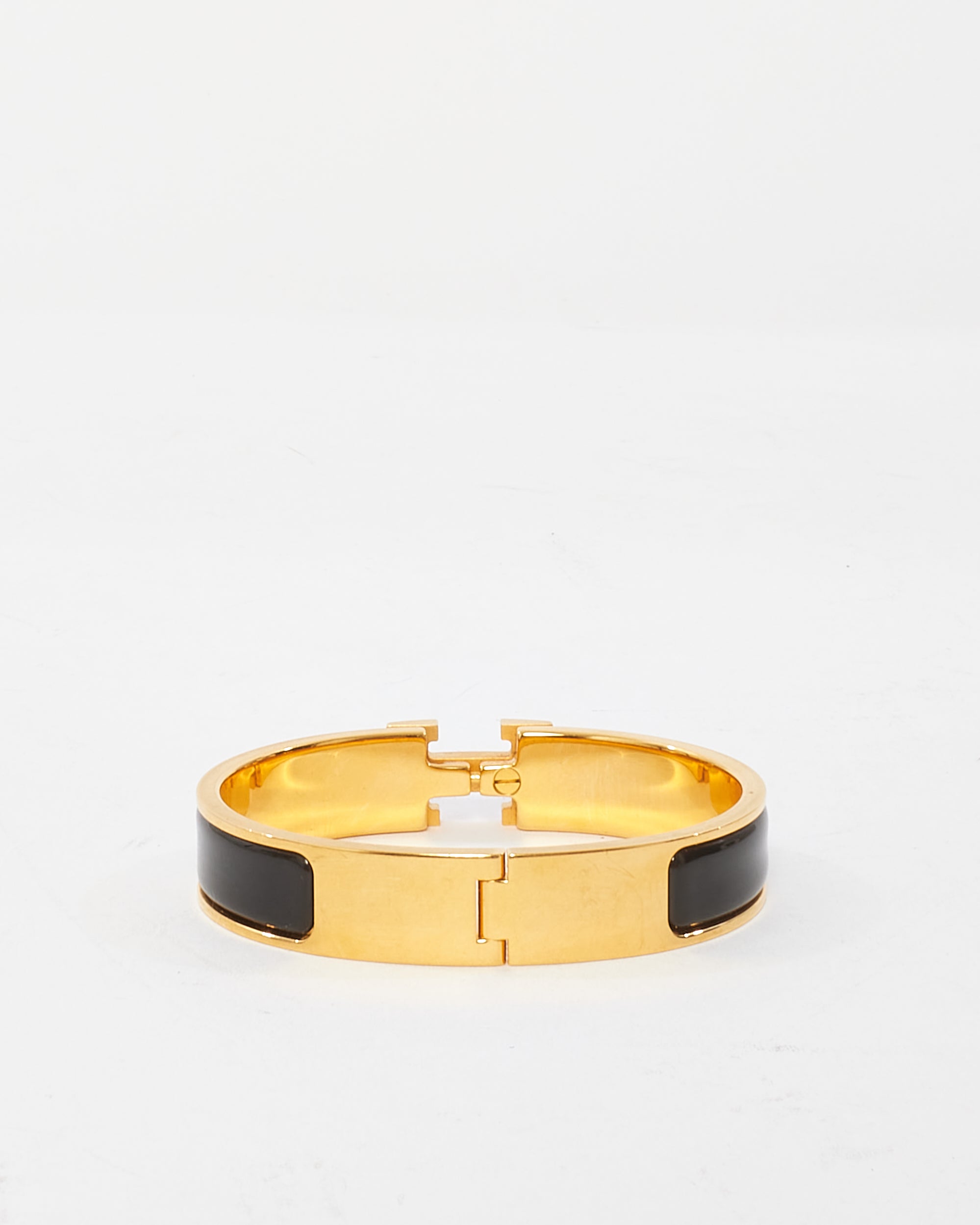 Clic h black and 2024 gold bracelet