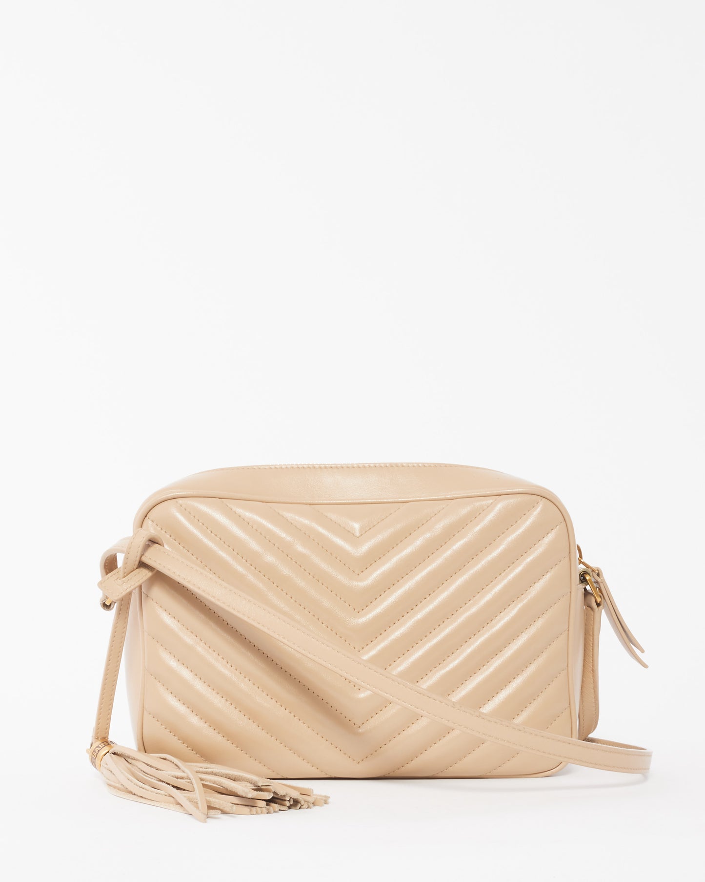 Saint Laurent Beige Leather Lou Camera Bag