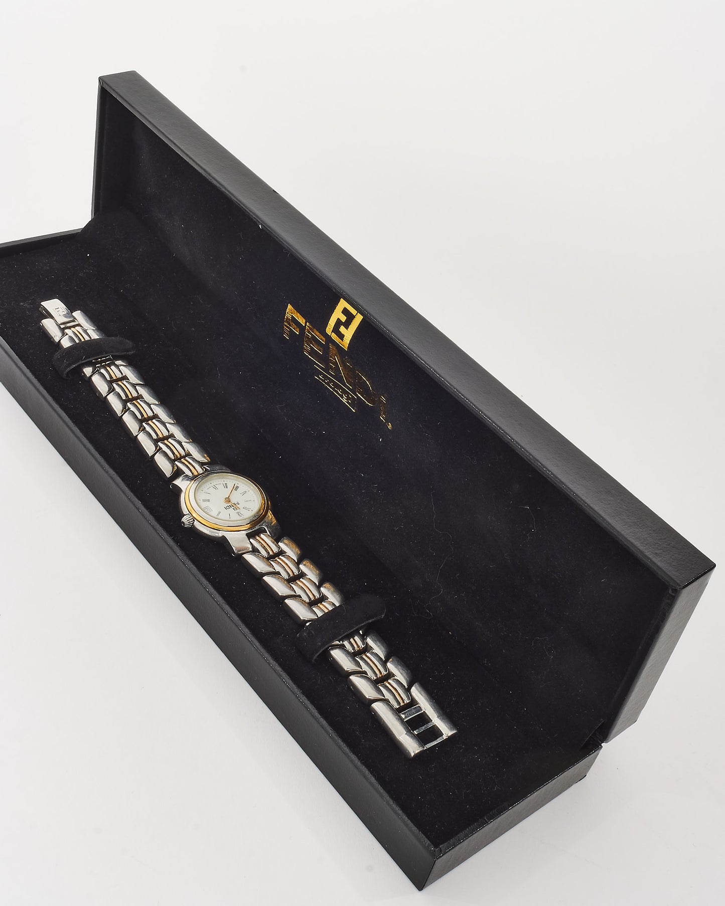 Fendi Vintage Gold & Silver Two Tone 28 MM Watch