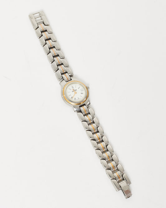 Fendi Vintage Gold & Silver Two Tone 28 MM Watch