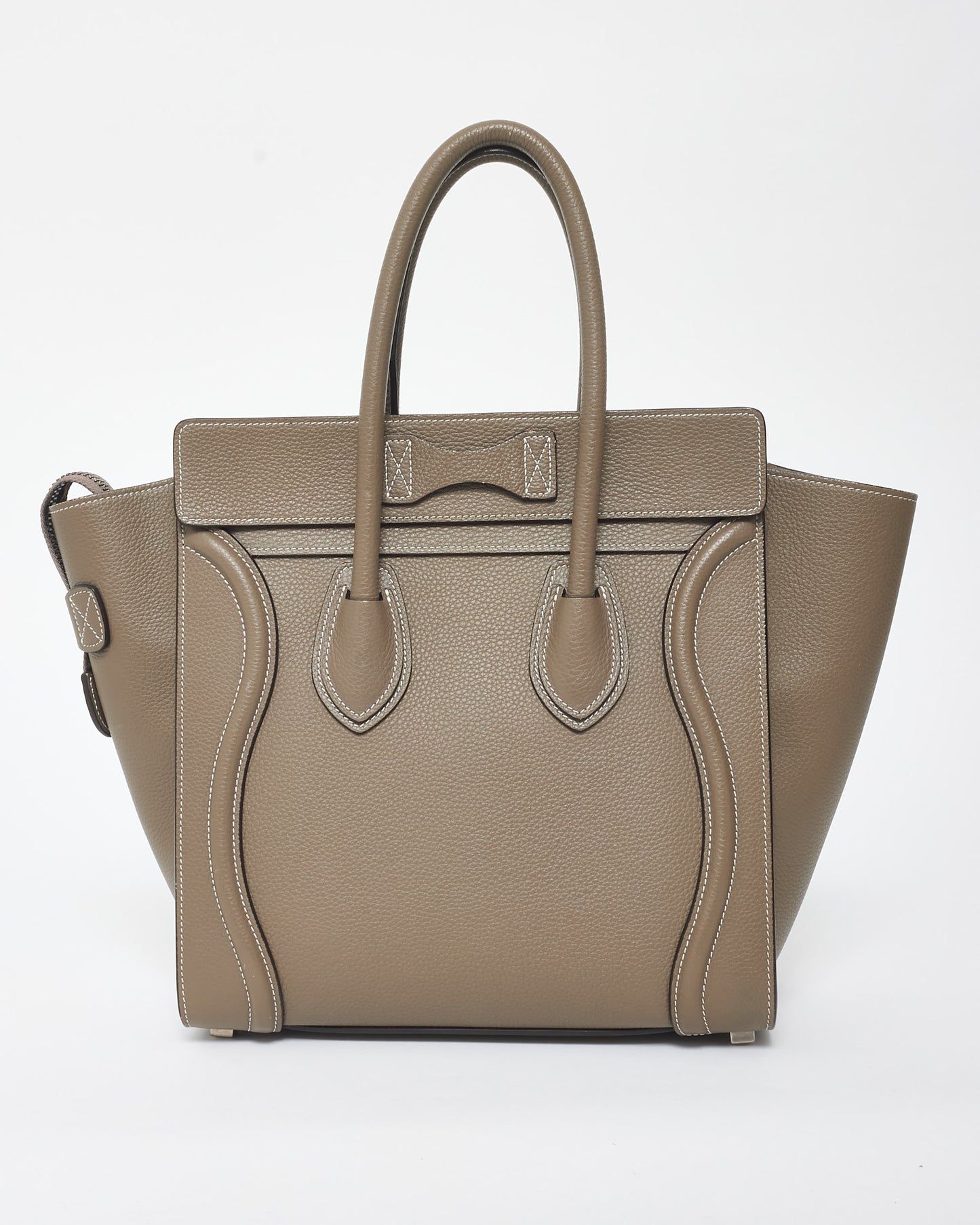 Celine Taupe (Souris) Leather Micro Luggage Tote