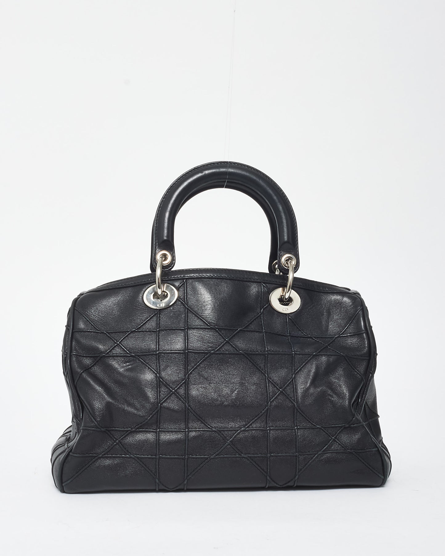 Dior Black Cannage Leather Granville Polochon Bag - NO STRAP