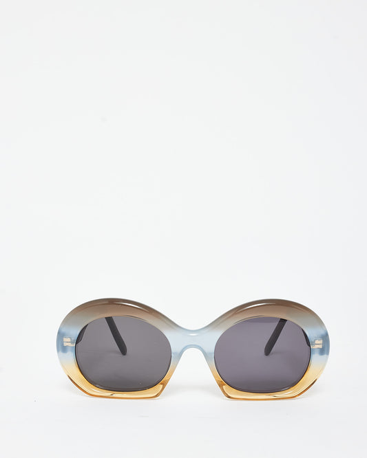 Loewe Blue & Yellow Gradient Acetate Logo LW40077I Sunglasses