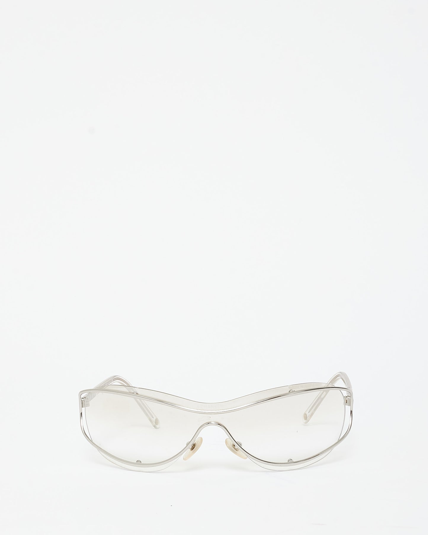 Chanel Vintage 4028 C.159/61 Clear Frame Shield Glasses