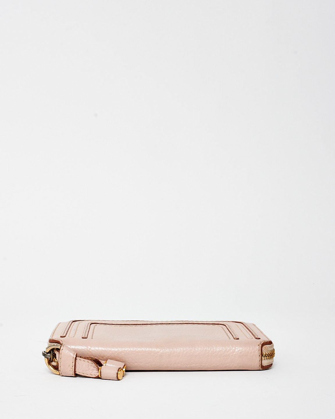 Chloé Beige Leather Marcie Long Zippy Wallet