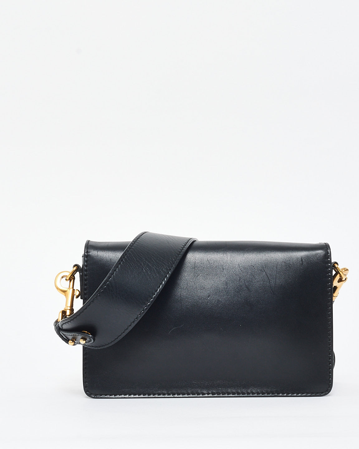 Dior Black Leather Logo Revolution Crossbody Bag