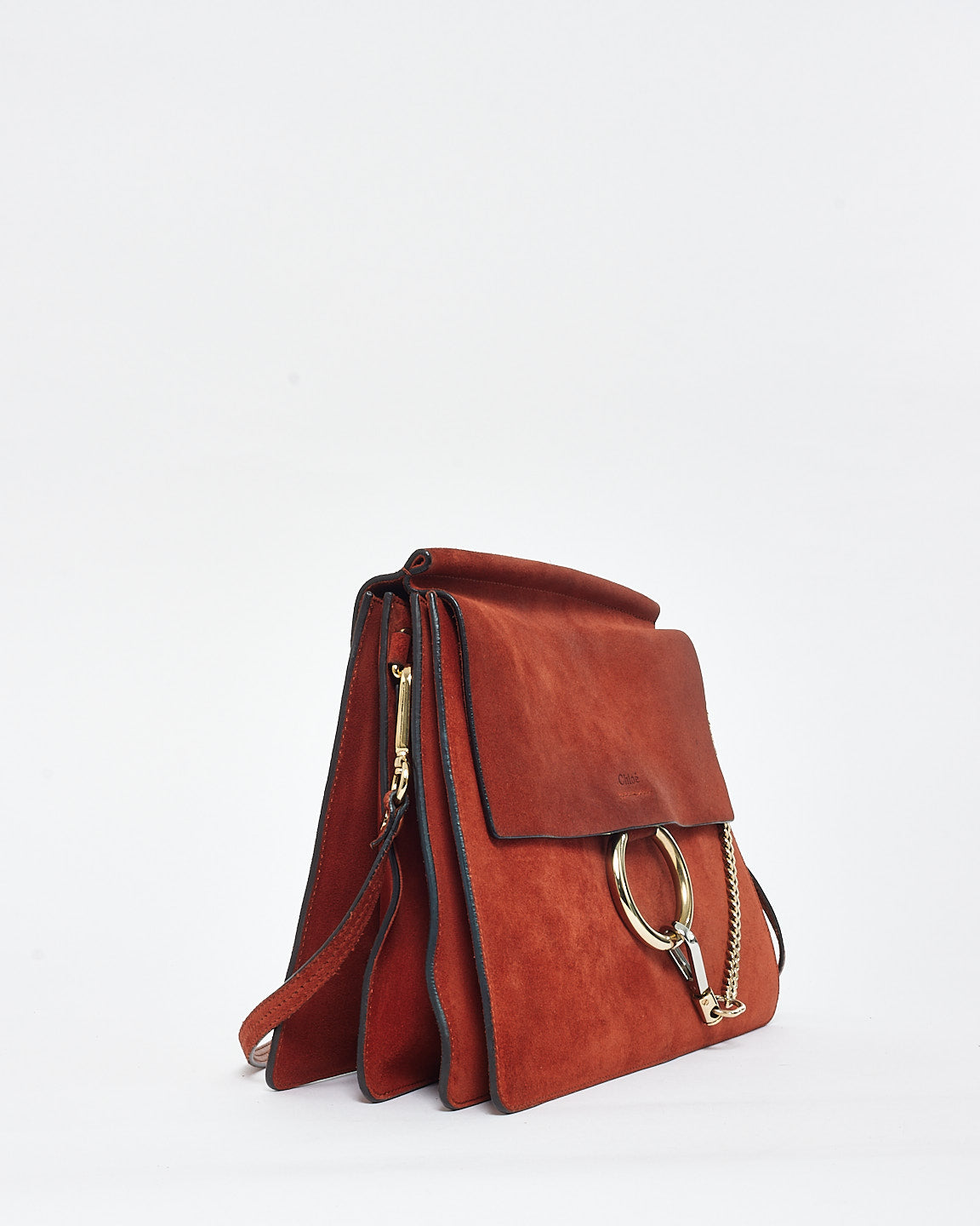 Chloé Rust Suede Medium Faye Bag