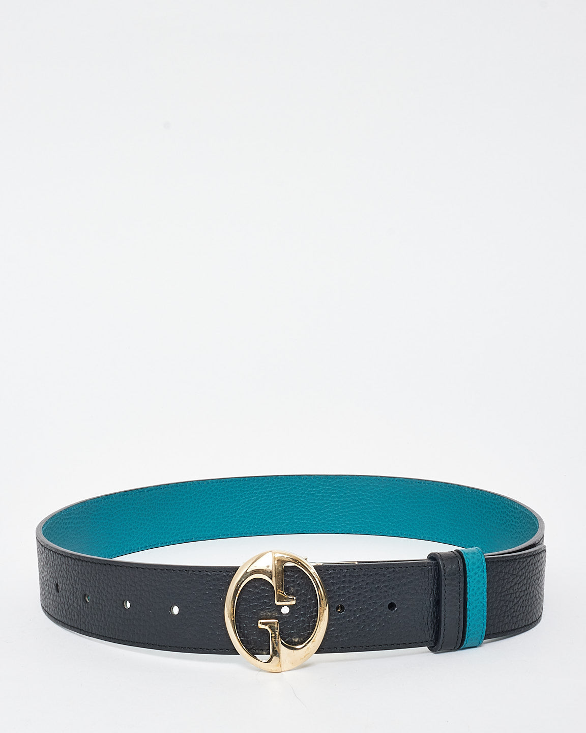 Gucci Light & Dark Blue Reversible Belt - 90/36