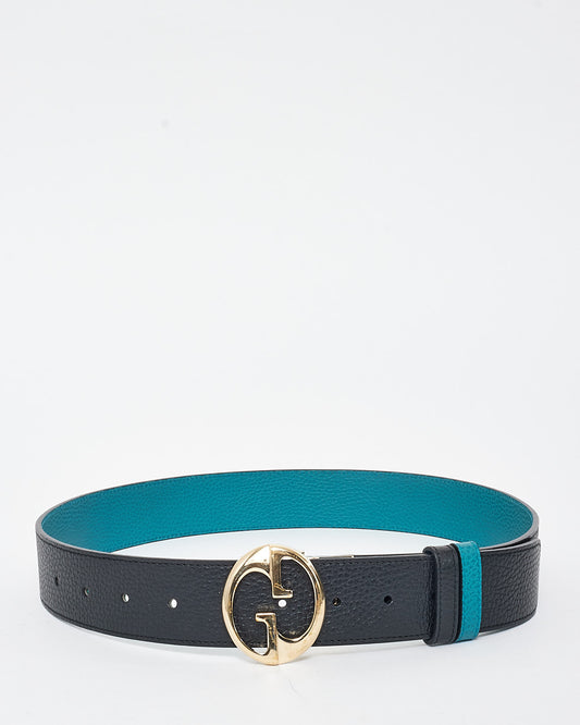 Gucci Light & Dark Blue Reversible Belt - 90/36