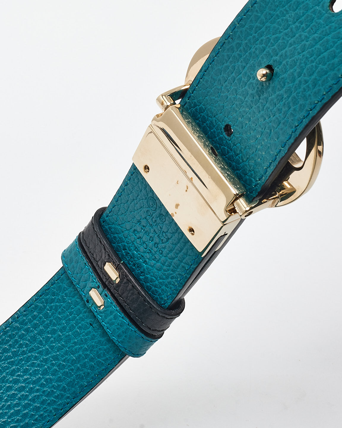 Gucci Light & Dark Blue Reversible Belt - 90/36