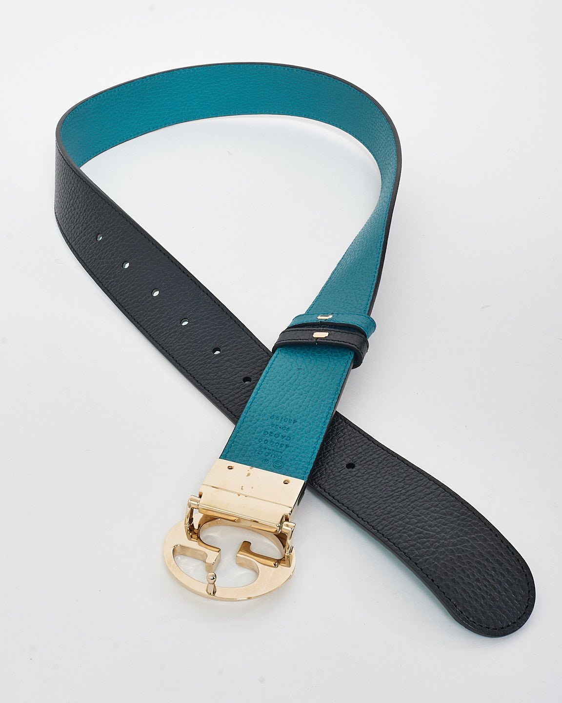 Gucci Light & Dark Blue Reversible Belt - 90/36