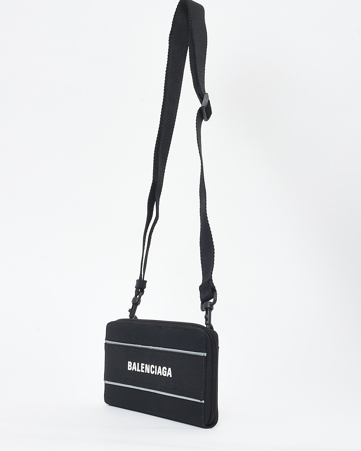 Balenciaga Black Logo Canvas Wallet Belt Bag