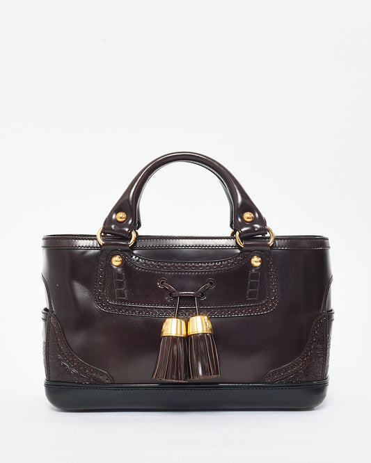 Celine Vintage Dark Brown Leather Boogie Bag