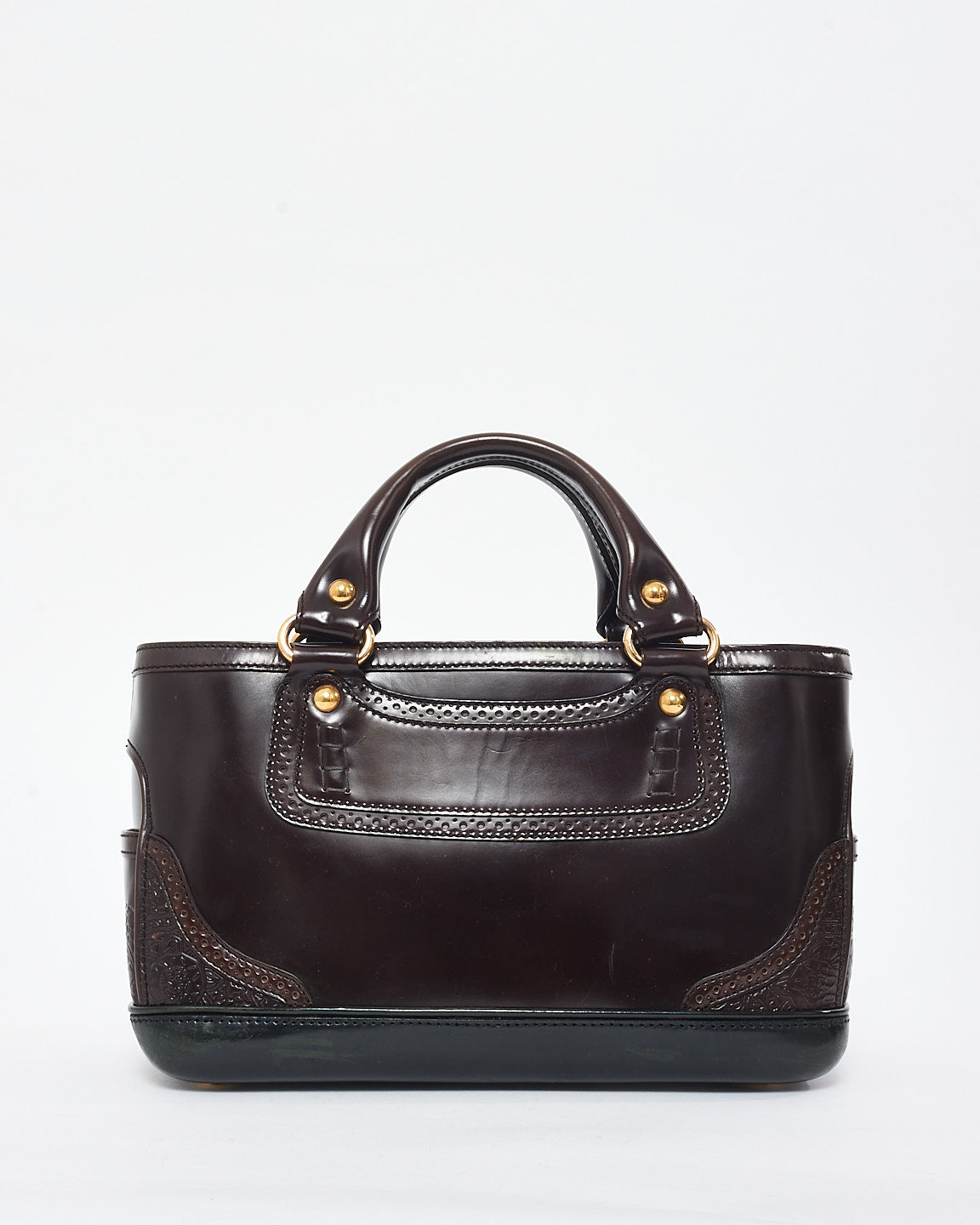 Celine Vintage Dark Brown Leather Boogie Bag