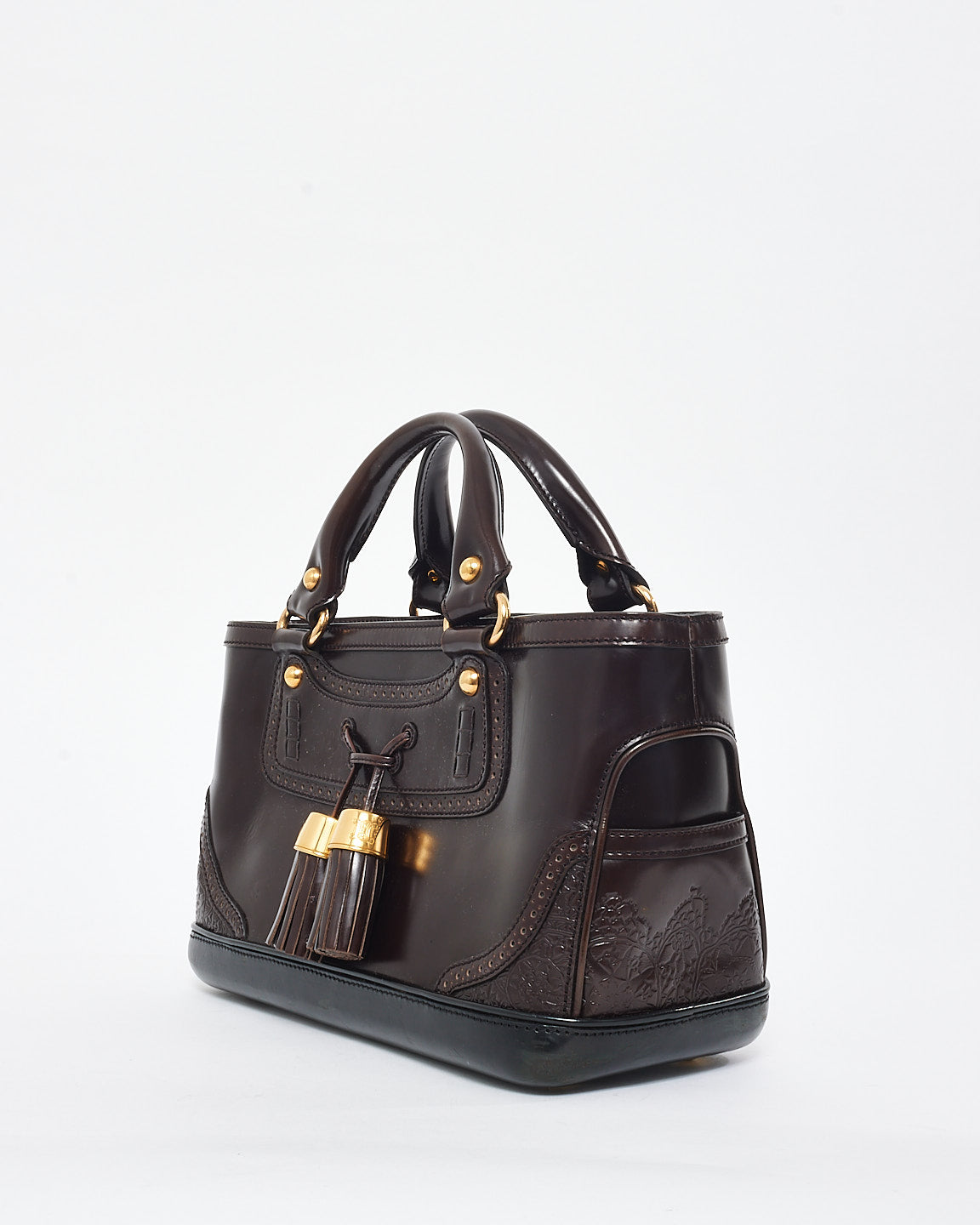 Celine Vintage Dark Brown Leather Boogie Bag