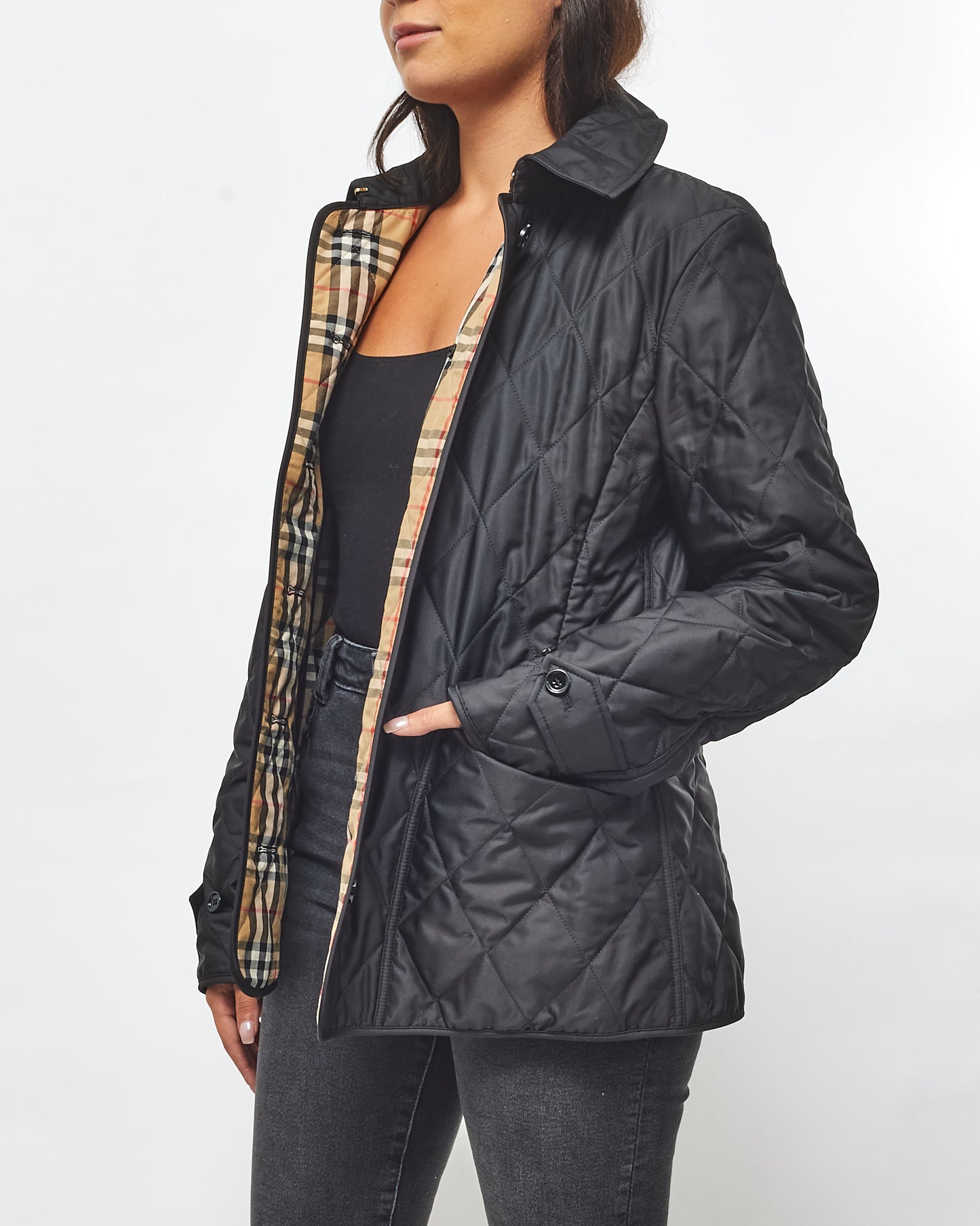 Burberry Black Quilted Nylon Jacket - L