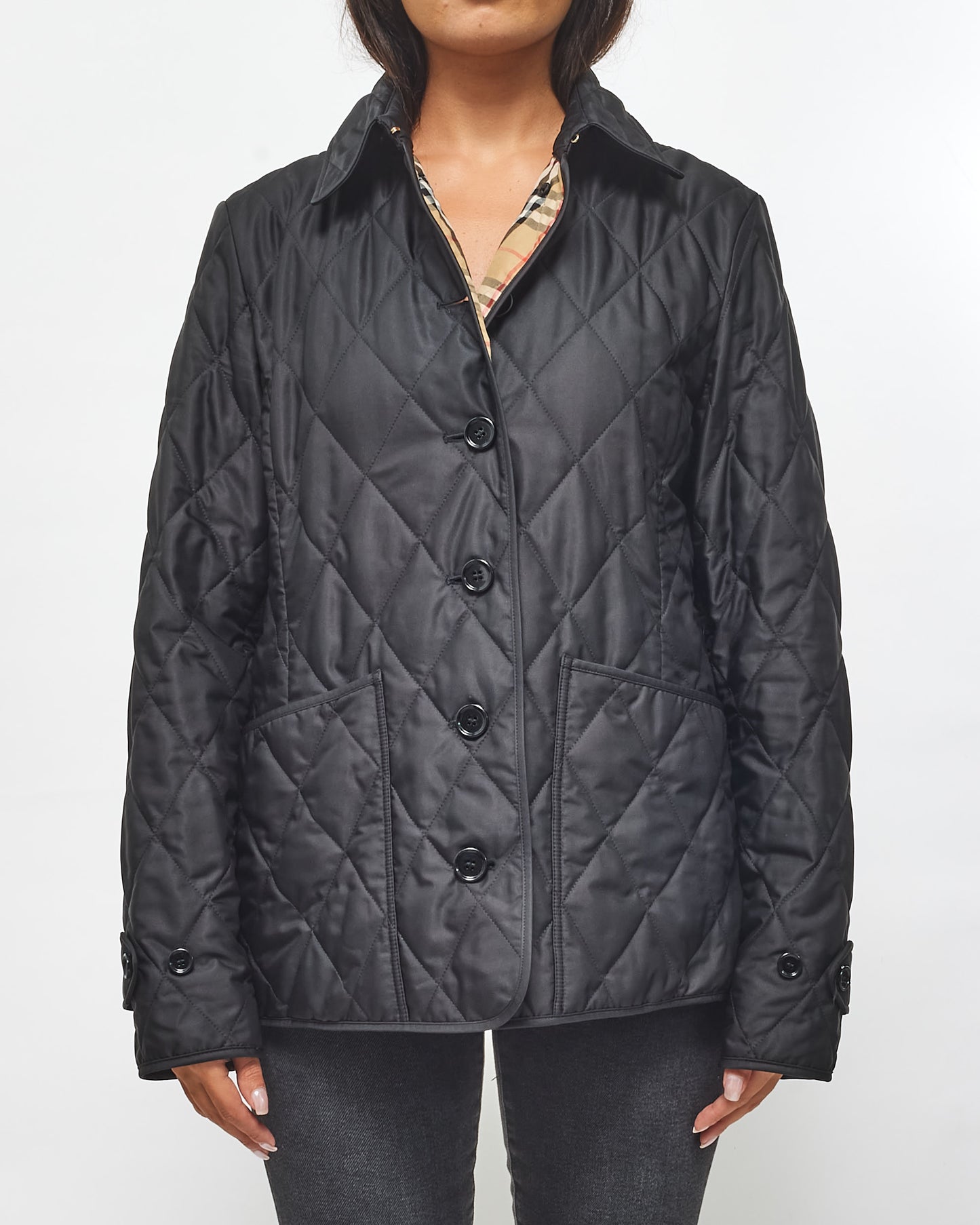 Burberry Black Quilted Nylon Jacket - L