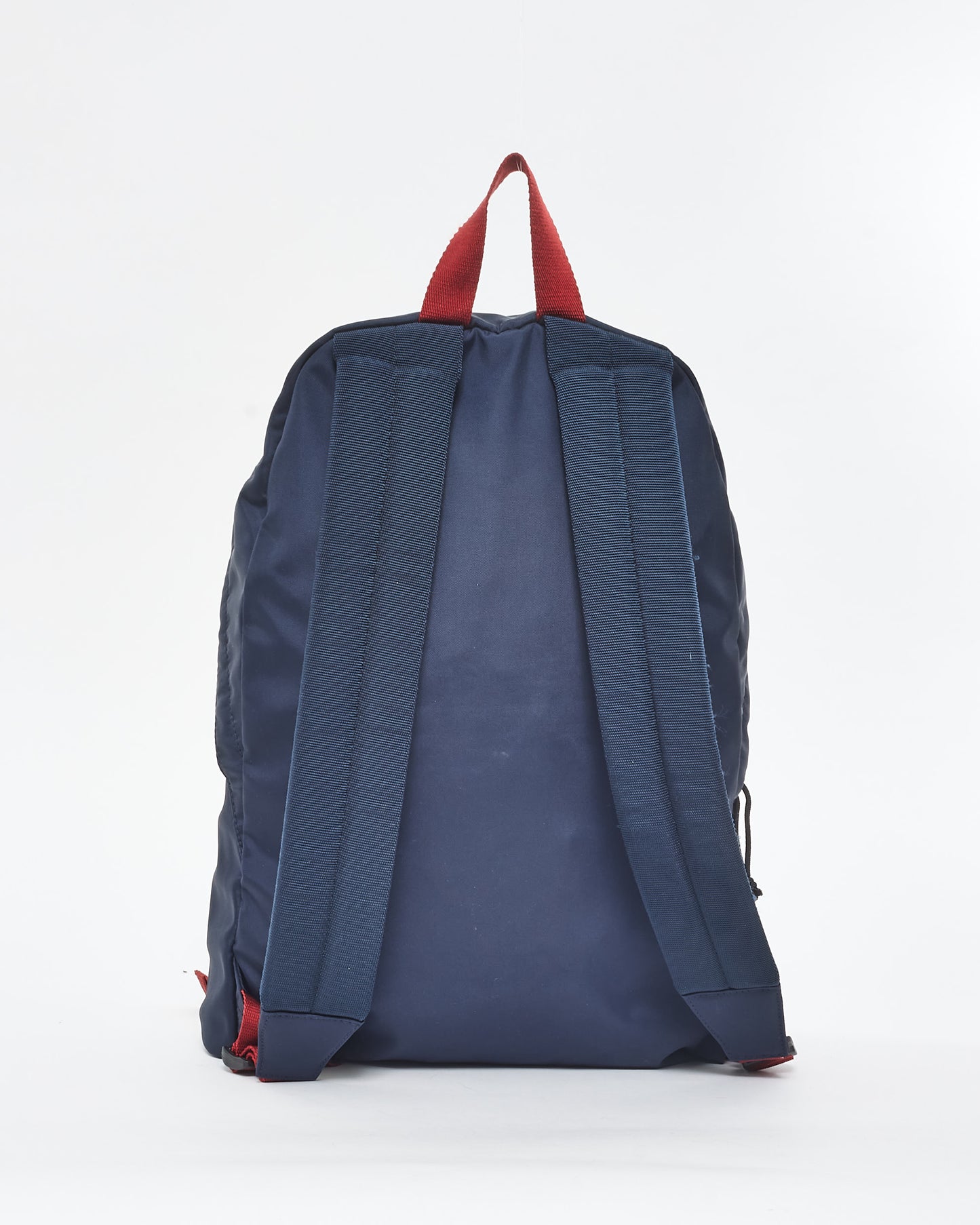 Balenciaga Navy White & Red Logo Canvas Backpack