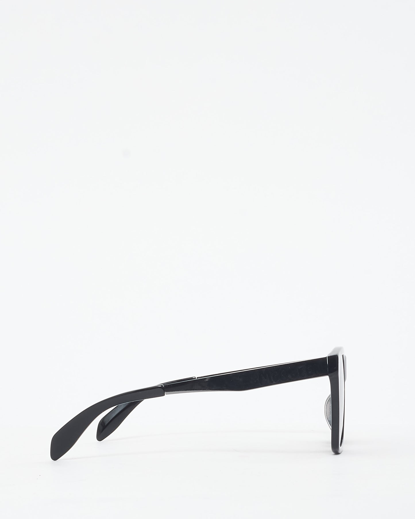 Alexander McQueen Black Grafiti Logo Wayferer Sunglasses