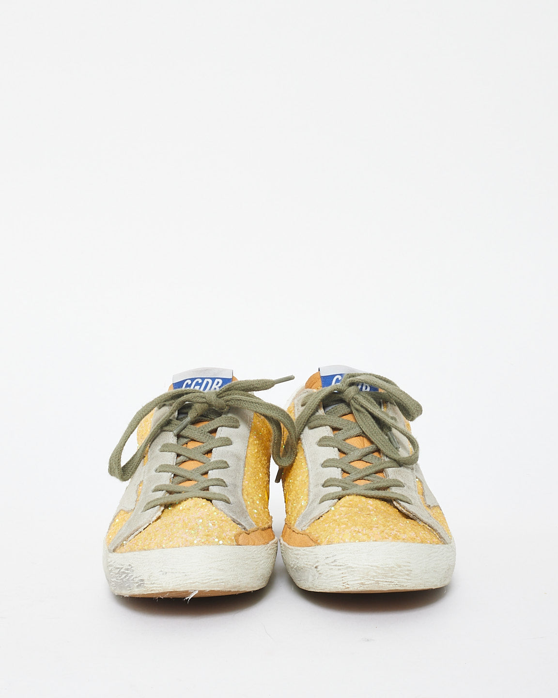 Golden Goose Yellow Glitter Superstar Sneakers - 37