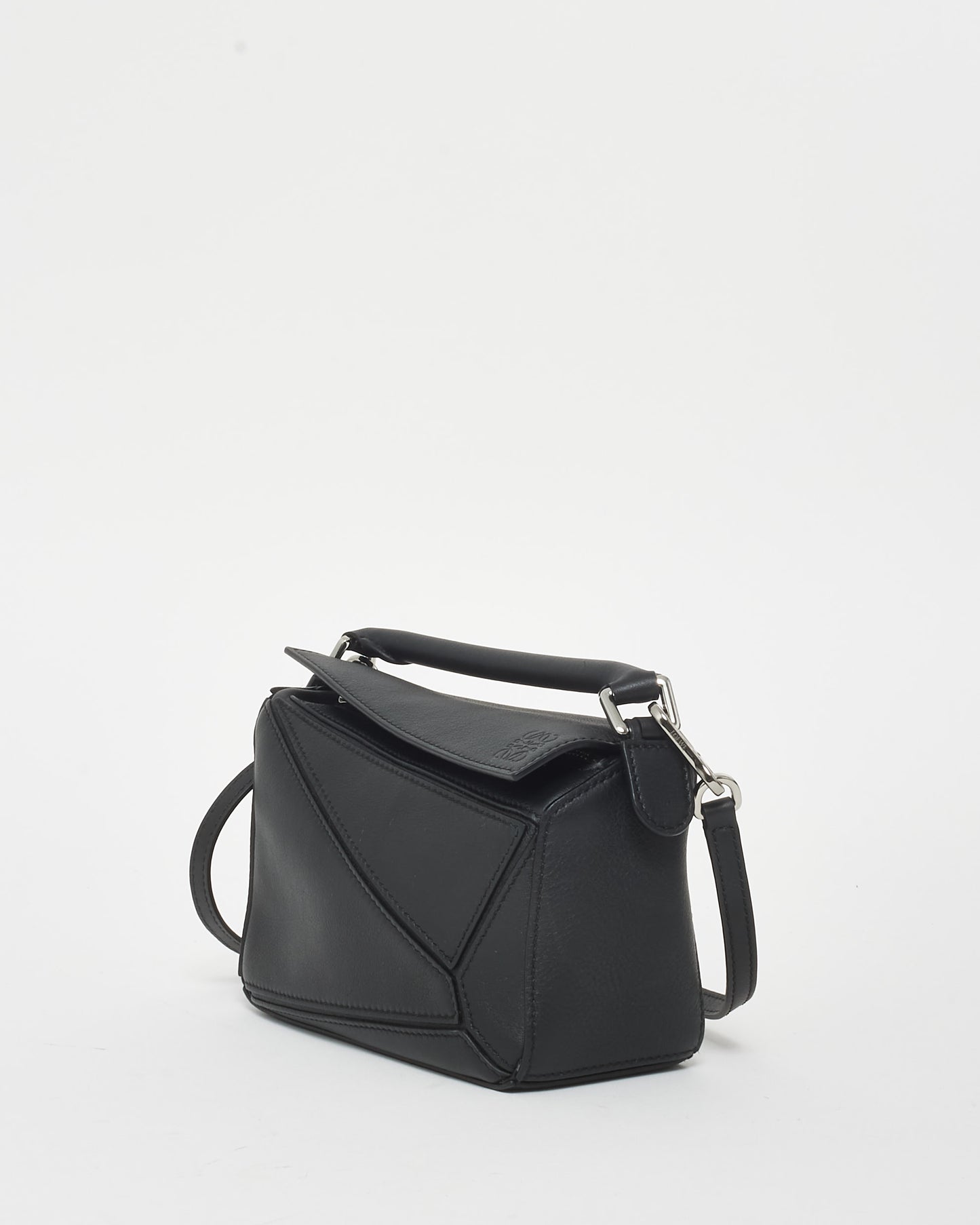 Loewe Black Leather Mini Puzzle Bag