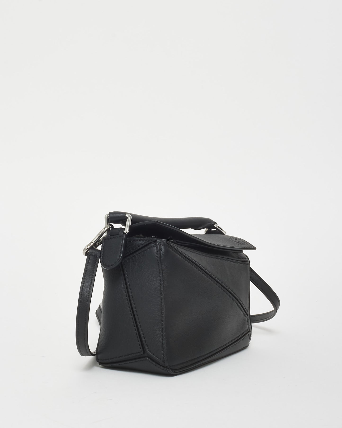 Loewe Black Leather Mini Puzzle Bag