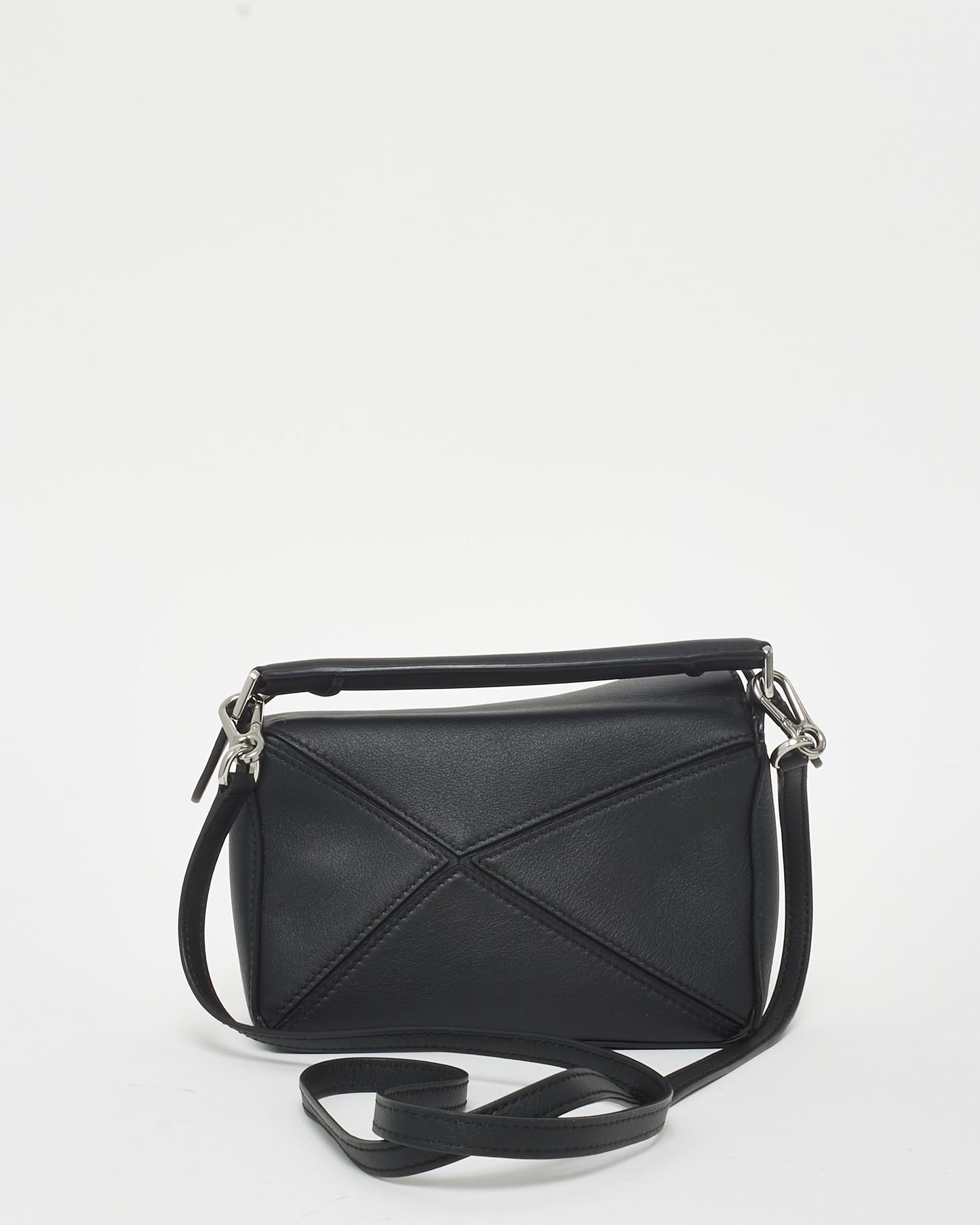 Loewe Black Leather Mini Puzzle Bag