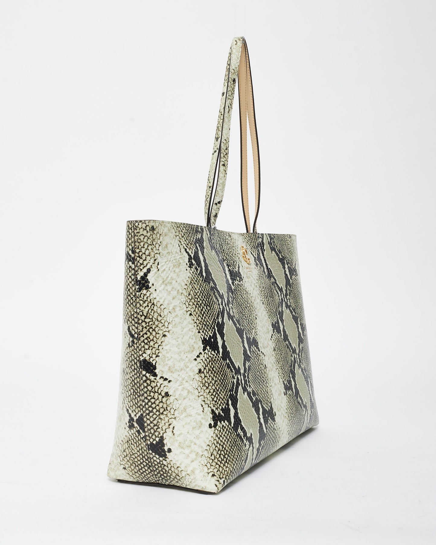 Jimmy Choo Snake Print Leather Tote Bag