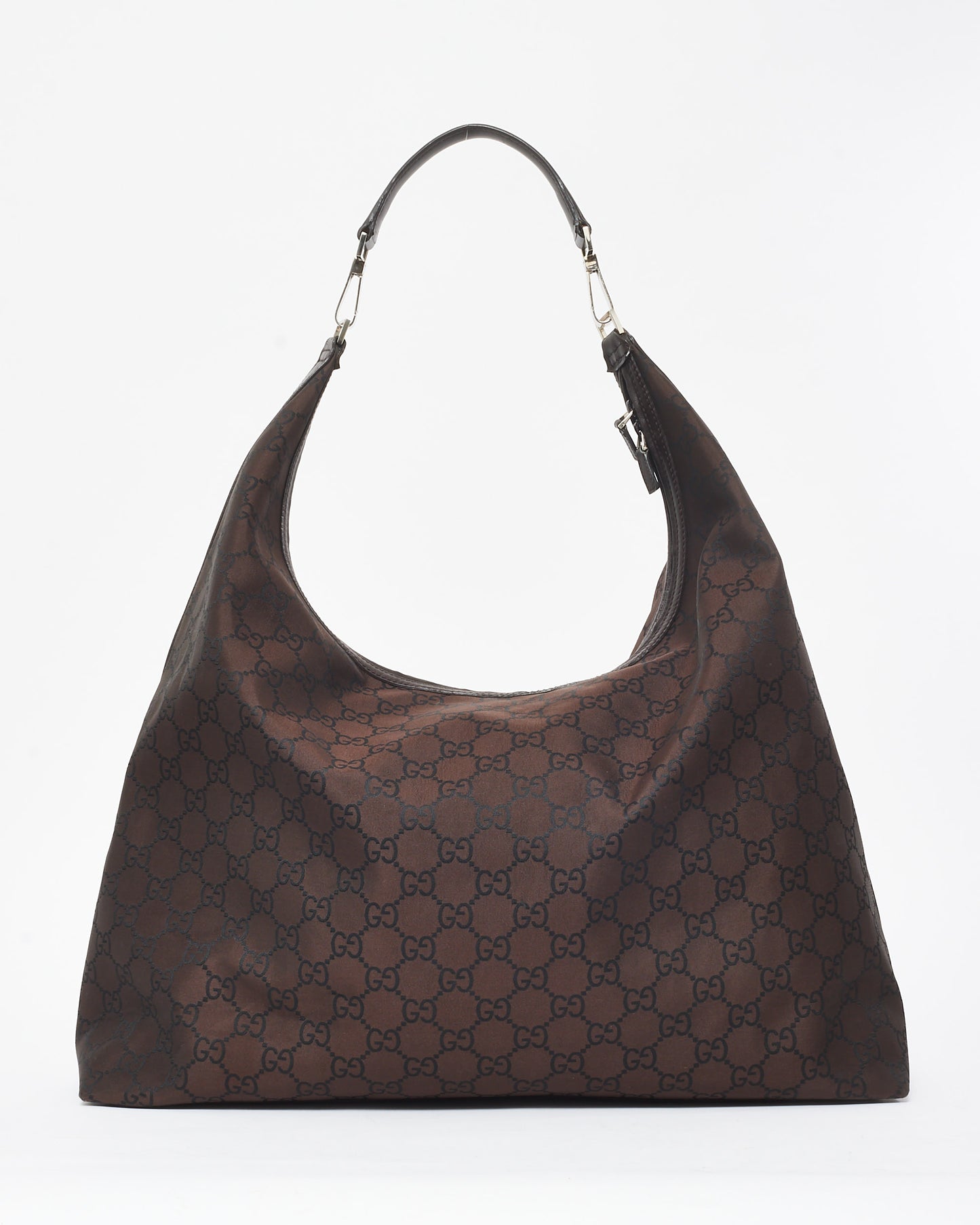 Gucci Brown Monogram Canvas Oversized Hobo Weekender Shoulder Bag