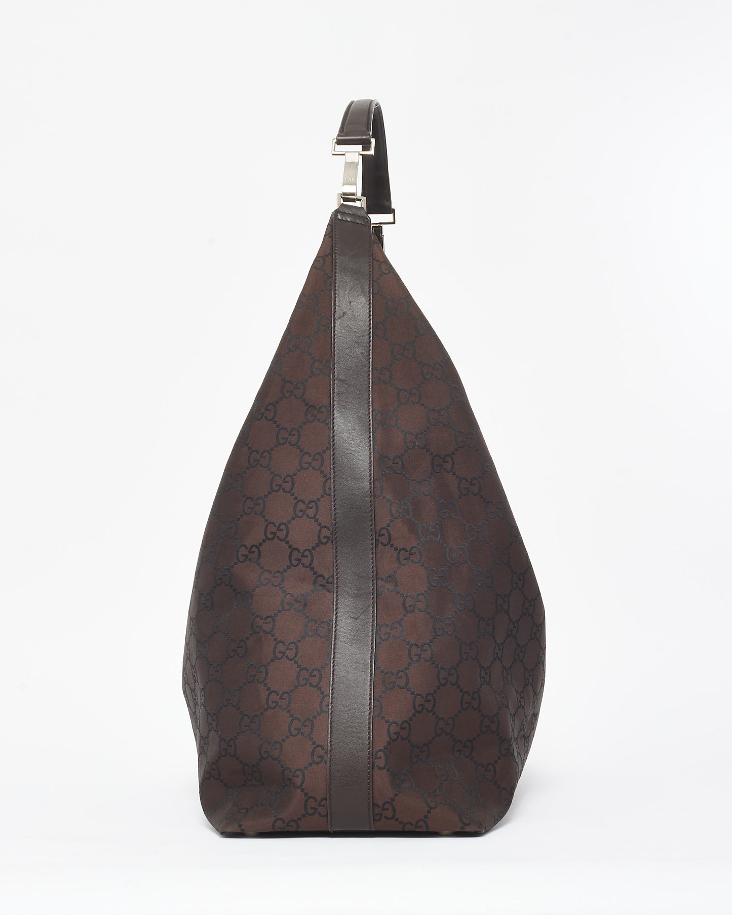 Gucci Brown Monogram Canvas Oversized Hobo Weekender Shoulder Bag