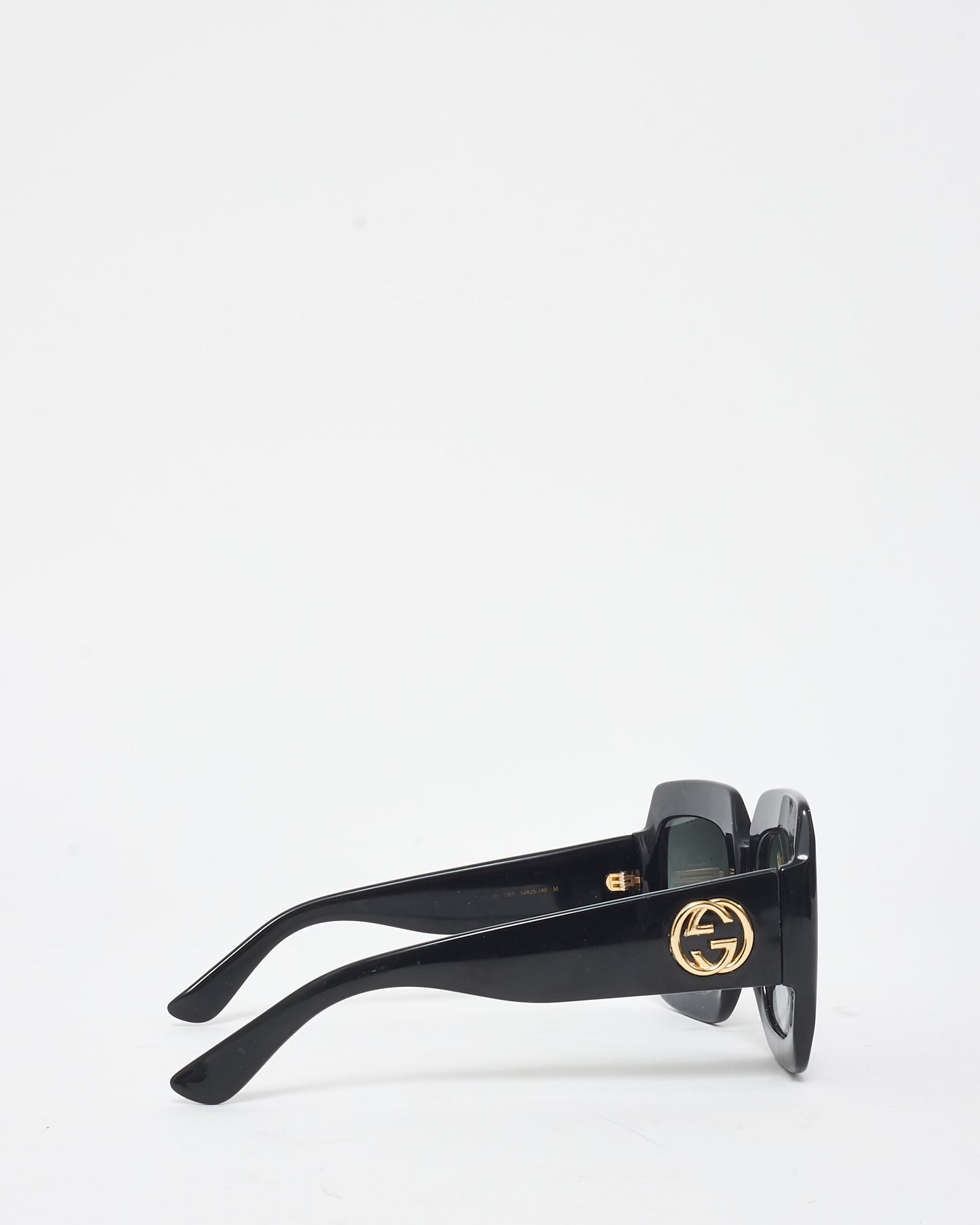 Gucci Black Acetate Oversized Logo GG0053SN Sunglasses