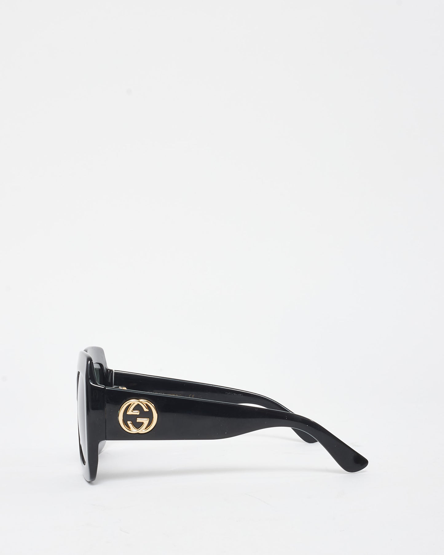 Gucci Black Acetate Oversized Logo GG0053SN Sunglasses