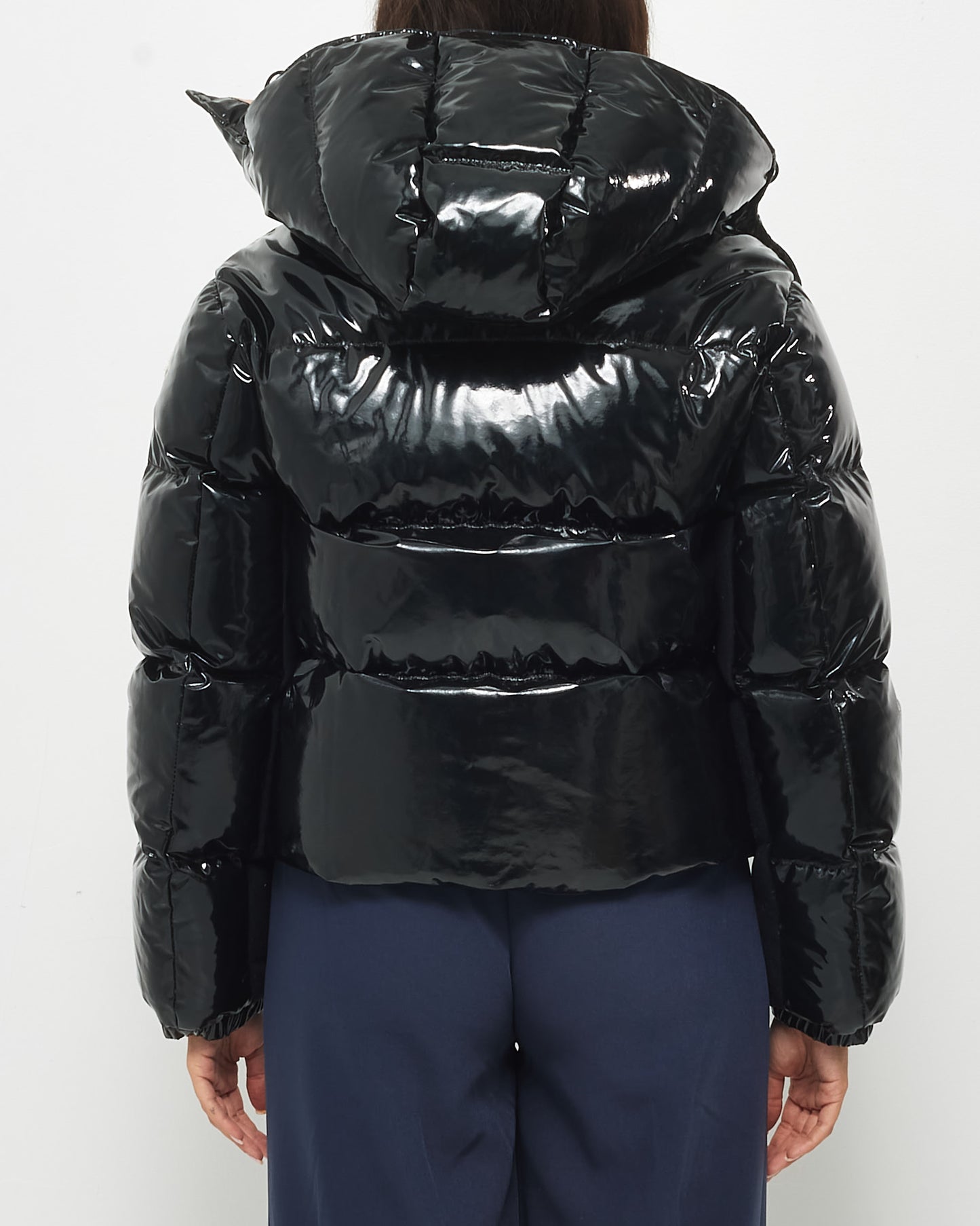 Moncler Black Gloss Down Puffer Jacket - 0