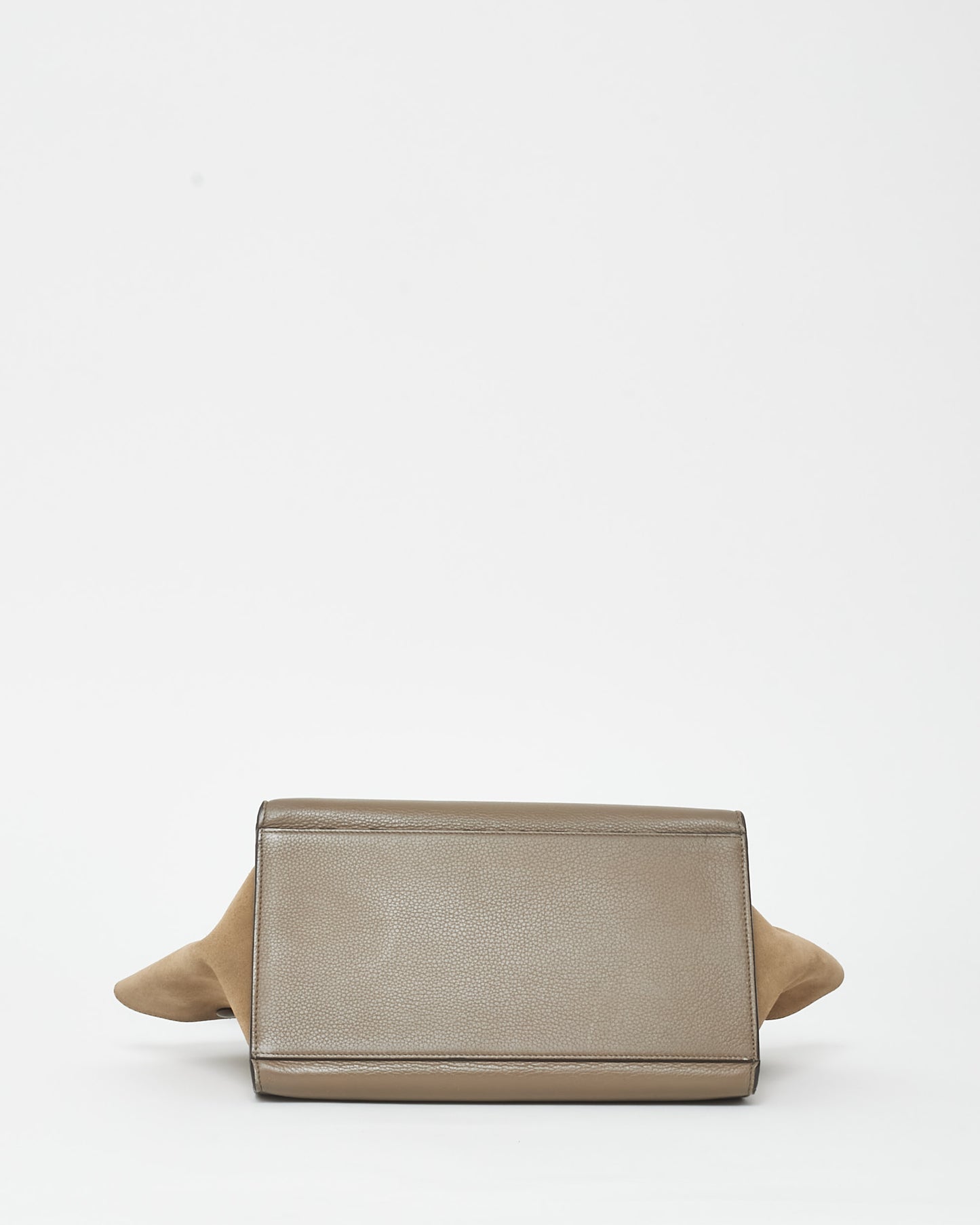 Celine Taupe Leather & Suede Mini Trapeze Bag