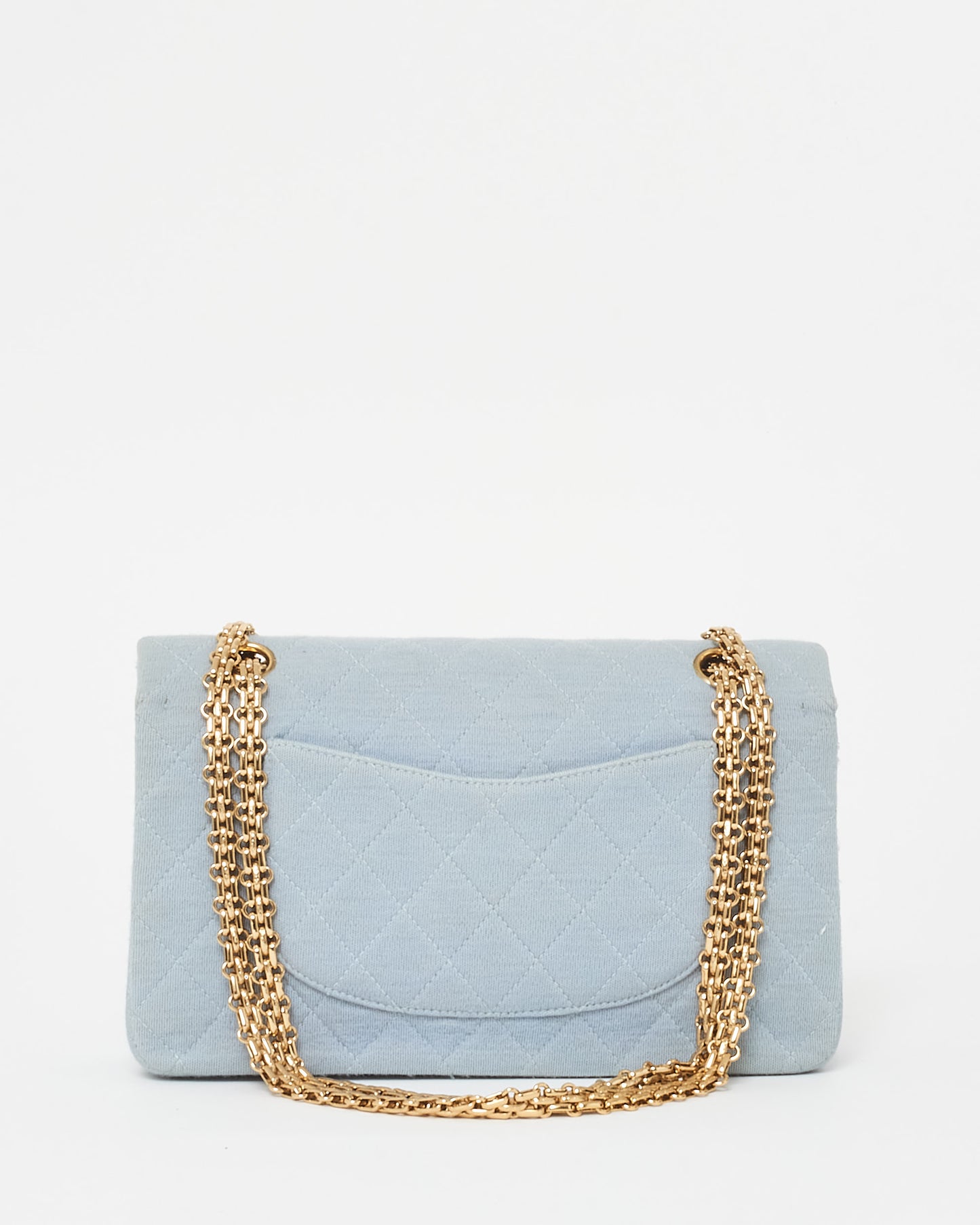 Chanel Light Blue Denim Small Double Flap Bag GHW & Reissue Chain