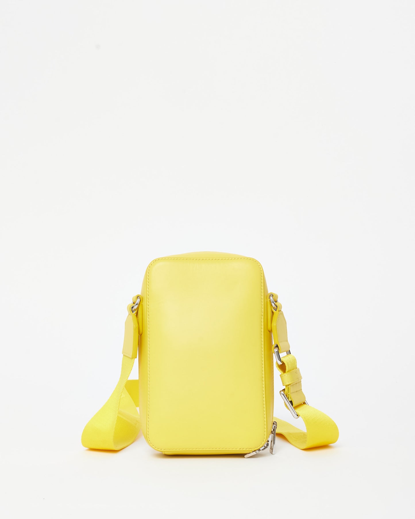 Loewe Yellow Leather Logo Vertical Pocket Crossbody Bag