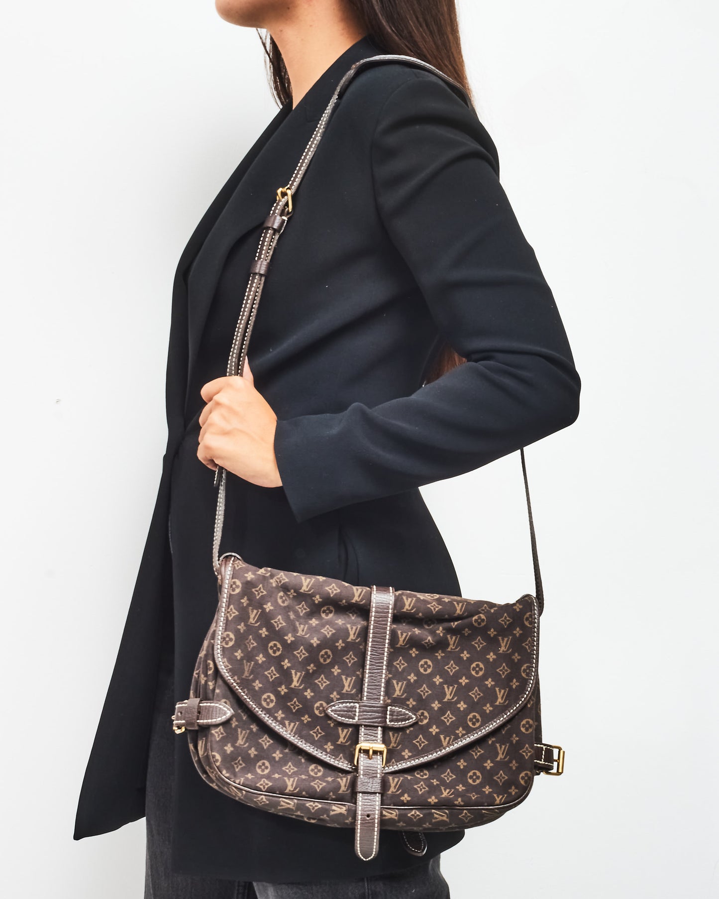 Louis Vuitton Brown Monogram Mini Lin Samur 30 Crossbody