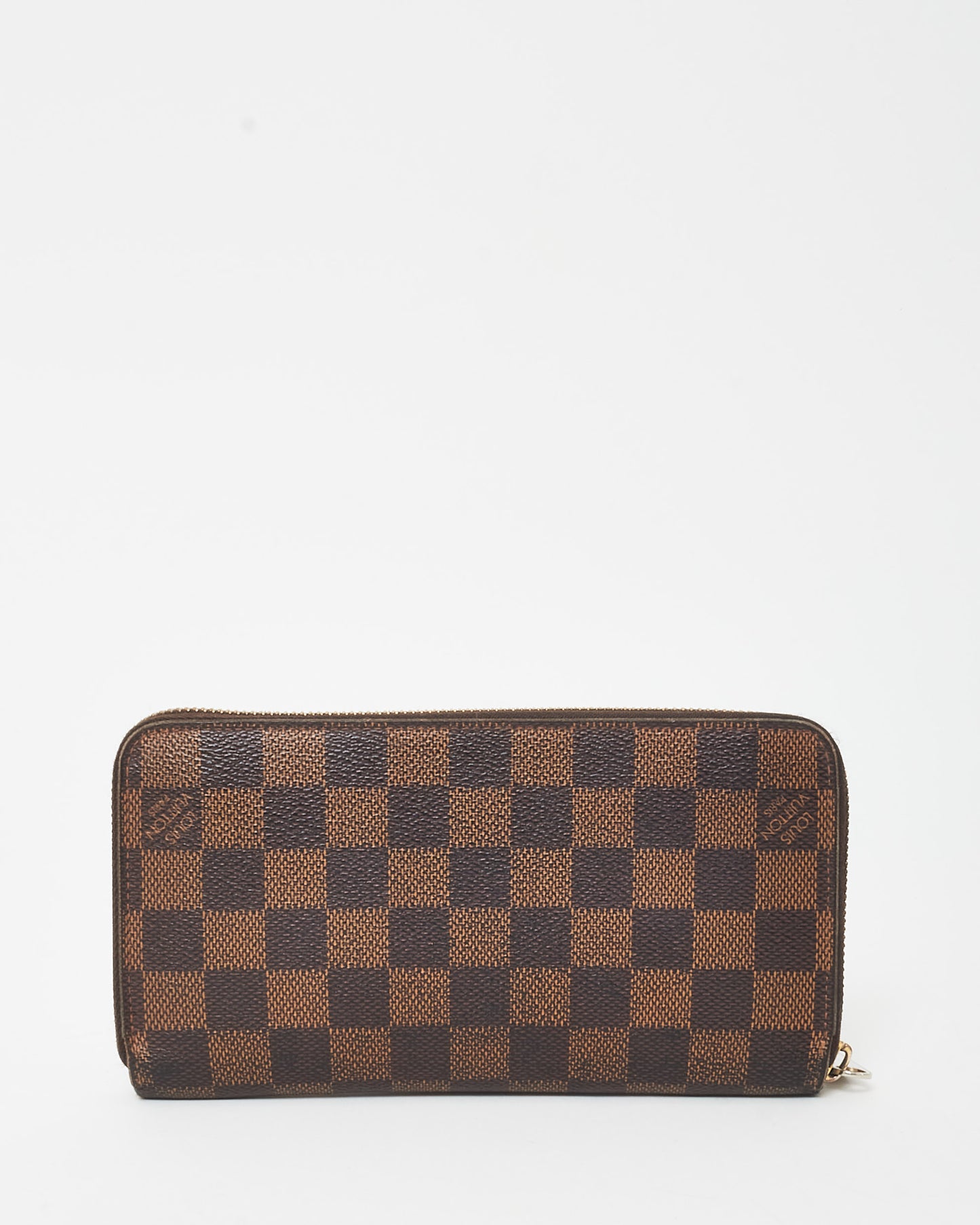 Louis Vuitton Damier Ebene Coated Canvas Long Zip Wallet