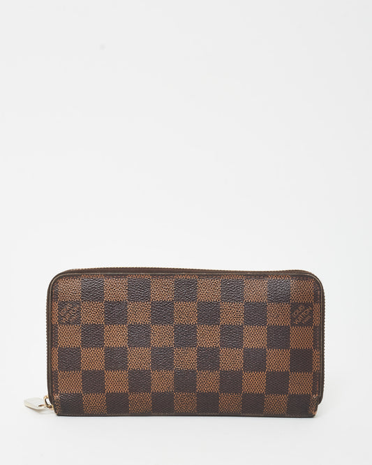 Louis Vuitton Damier Ebene Coated Canvas Long Zip Wallet