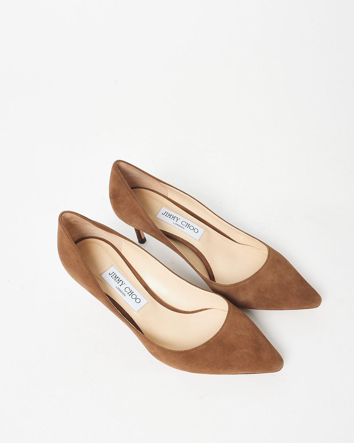 Jimmy Choo Brown Suede Romy 60 MM Pumps - 40