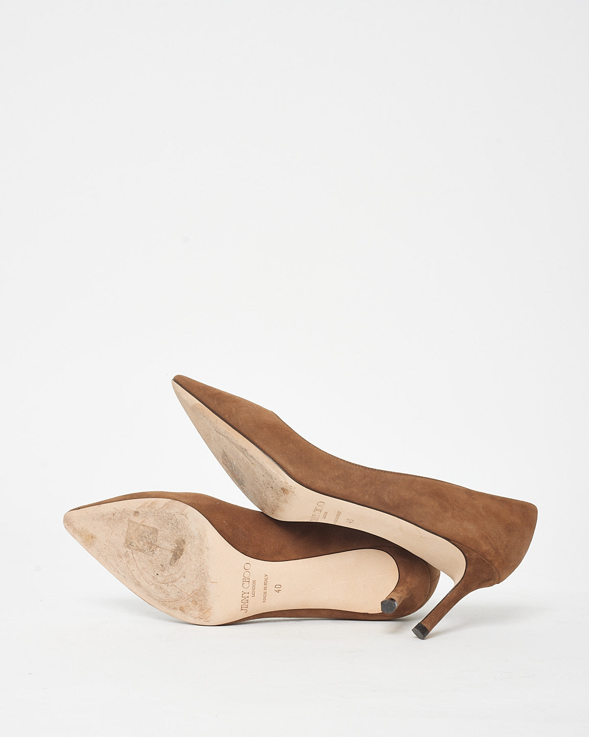 Jimmy Choo Brown Suede Romy 60 MM Pumps - 40