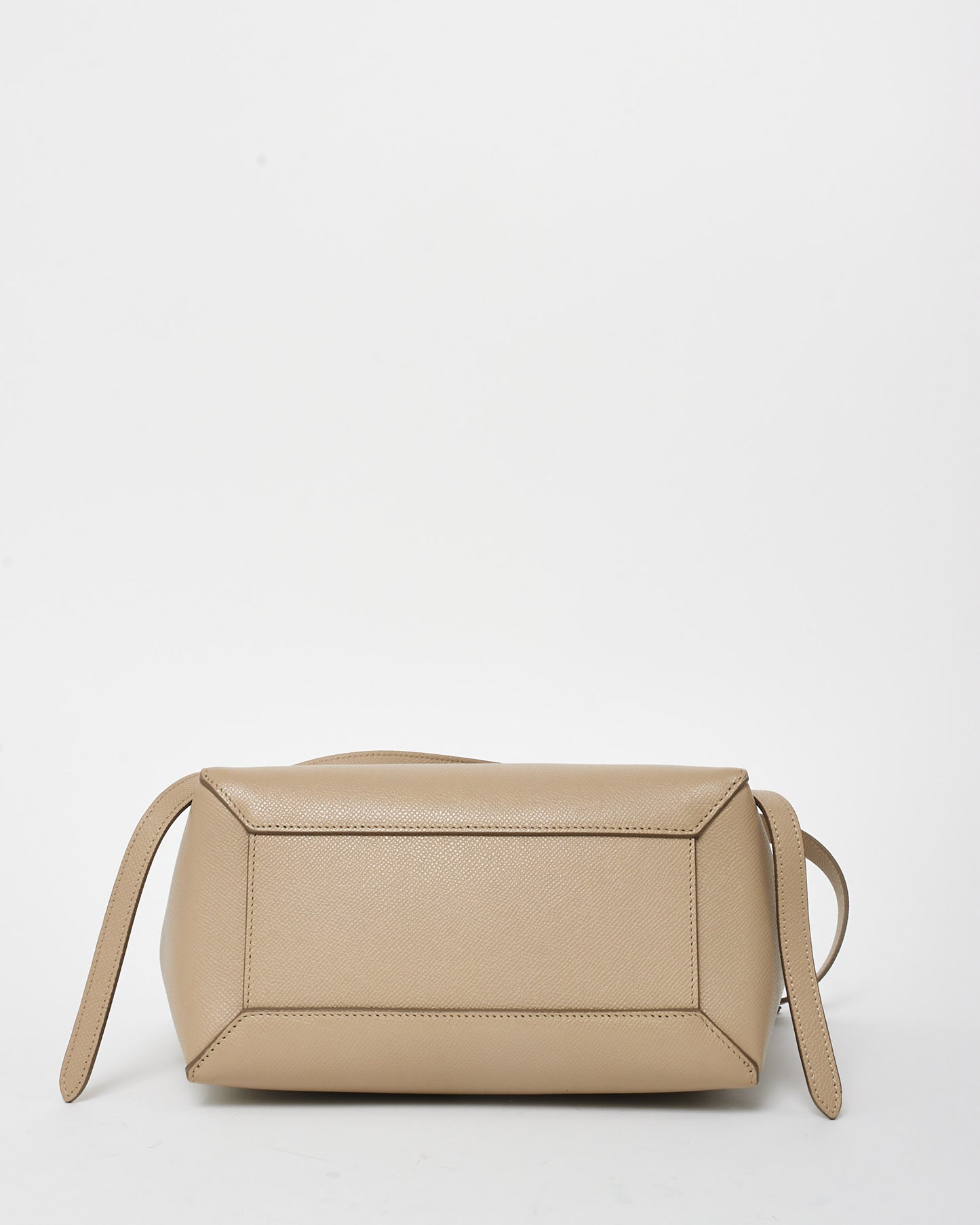 Celine Taupe/Beige Grained Leather Micro Belt Bag