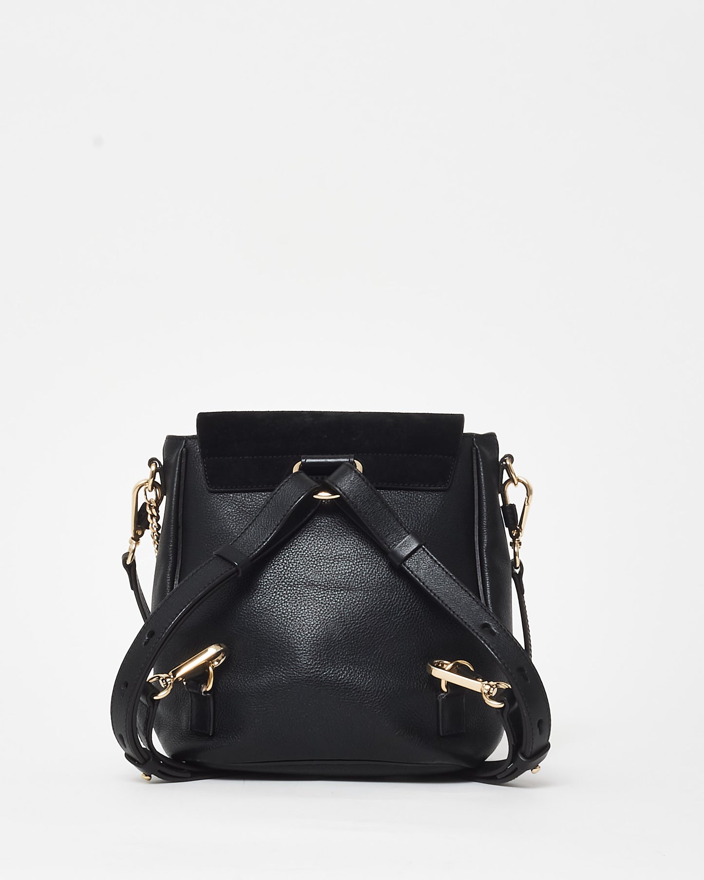 Chloé Black Suede & Calfskin Small Faye Backpack